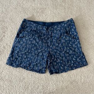 Women’s Blue Tree-Pattered Columbia Shorts‎